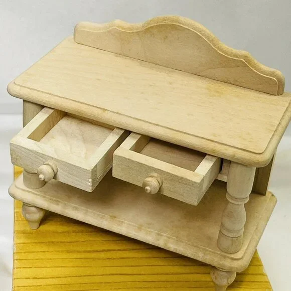 Bodo Hennig Dollhouse Waschtisch Wood Side Table With Drawers 230 Germany In Box - Picture 5 of 10